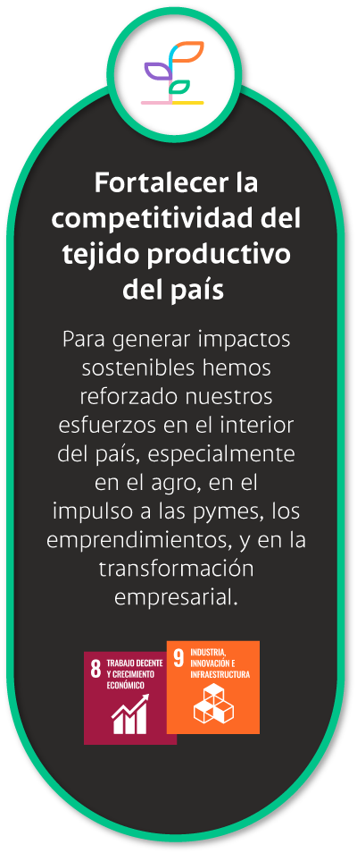 Fortalecer la- ompetitividad del tejido productivo del país