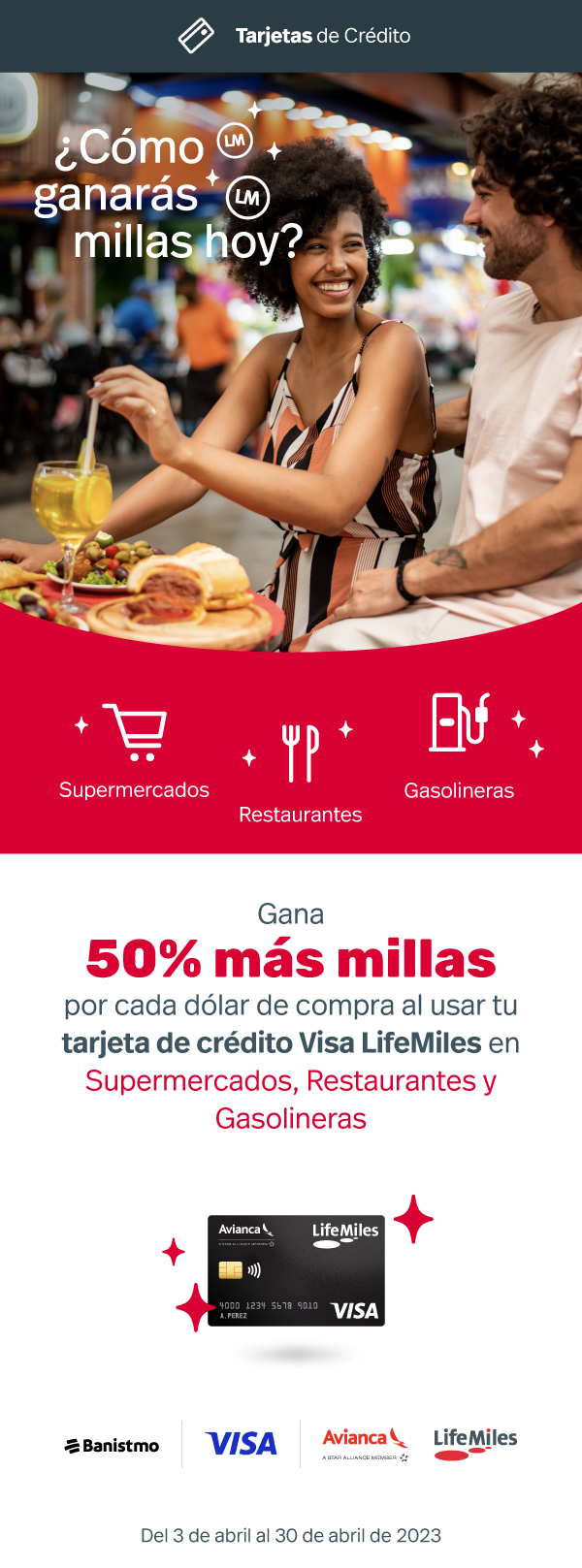 Visa - LifeMiles - 50% más millas