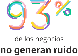 93% de los negocios no generan ruido