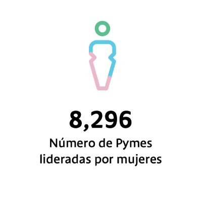 Número de Pymes lideradas por mujeres