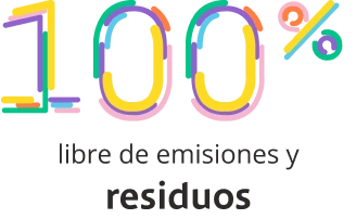 100% libre de emisiones y residuos