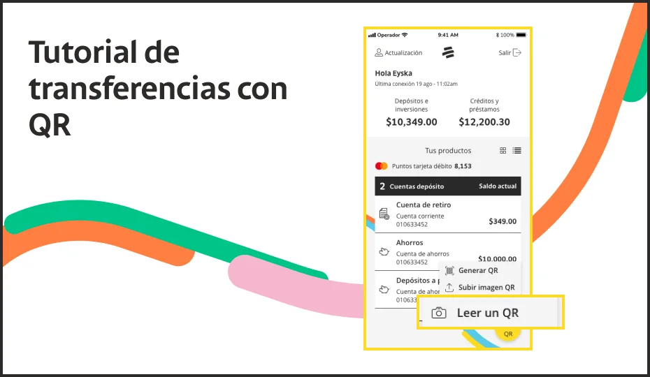 Tranferir con un Código QR